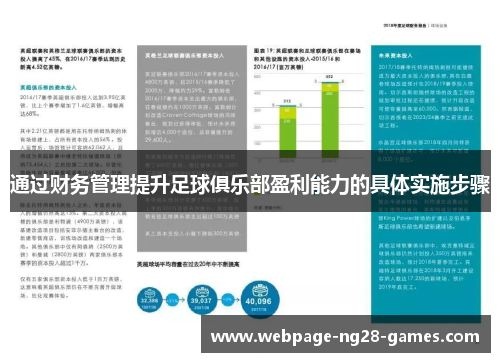 通过财务管理提升足球俱乐部盈利能力的具体实施步骤 通过财务管理提升足球俱乐部盈利能力的具体实施步骤